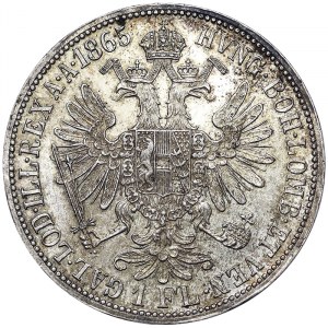 Autriche, Empire austro-hongrois, François-Joseph Ier (1848-1916), 1 Gulden 1865, Vienne