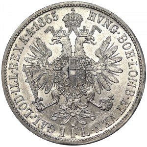 Austria, Impero austro-ungarico, Francesco Giuseppe I (1848-1916), 1 Gulden 1865, Vienna