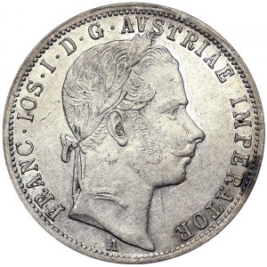 Austria, Cesarstwo Austro-Węgierskie, Franciszek Józef I (1848-1916), 1 Gulden 1865, Wiedeń