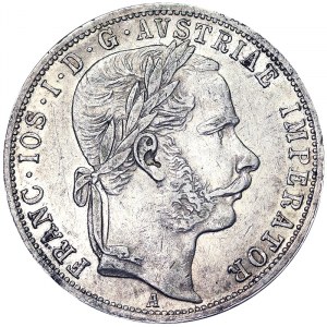 Autriche, Empire austro-hongrois, François-Joseph Ier (1848-1916), 1 Gulden 1866, Vienne