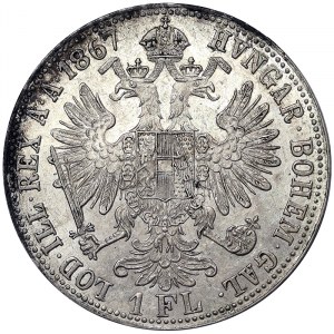 Österreich, Österreichisch-Ungarische Monarchie, Franz Joseph I. (1848-1916), 1 Gulden 1867, Kremnitz