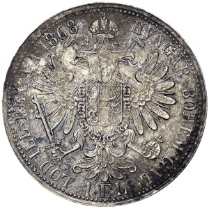 Austria, Cesarstwo Austro-Węgierskie, Franciszek Józef I (1848-1916), 1 Gulden 1868, Wiedeń