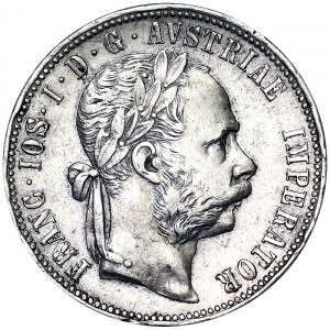 Autriche, Empire austro-hongrois, François-Joseph Ier (1848-1916), 1 Gulden 1878, Vienne