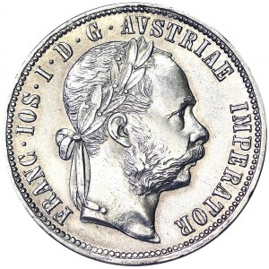 Austria, Cesarstwo Austro-Węgierskie, Franciszek Józef I (1848-1916), 1 Gulden 1879, Wiedeń