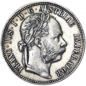 Austria, Cesarstwo Austro-Węgierskie, Franciszek Józef I (1848-1916), 1 Gulden 1883, Wiedeń