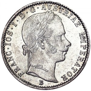 Autriche, Empire austro-hongrois, François-Joseph Ier (1848-1916), 1/4 Gulden 1859, Kremnitz