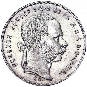 Austria, Cesarstwo Austro-Węgierskie, Franciszek Józef I (1848-1916), 1 forint 1879, Kremnitz