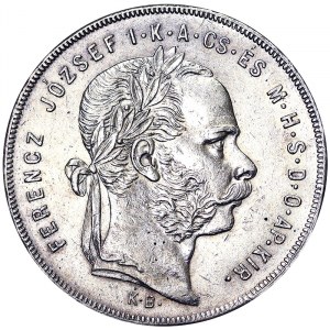 Rakousko, Rakousko-Uhersko, František Josef I. (1848-1916), 1 forint 1879, Kremnice