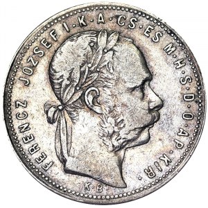 Autriche, Empire austro-hongrois, François-Joseph Ier (1848-1916), 1 Forint 1880, Kremnitz