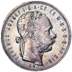 Rakúsko, Rakúsko-Uhorsko, František Jozef I. (1848-1916), 1 forint 1881, Kremnica