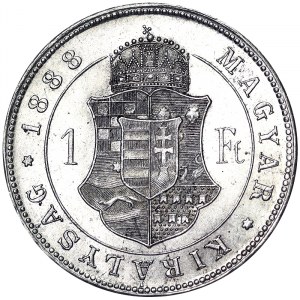 Autriche, Empire austro-hongrois, François-Joseph Ier (1848-1916), 1 Forint 1888, Kremnitz