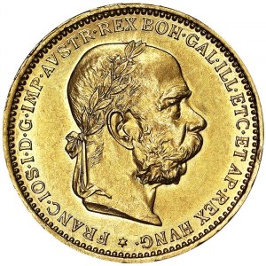 Autriche, Empire austro-hongrois, François-Joseph Ier (1848-1916), 20 Corona 1893, Vienne