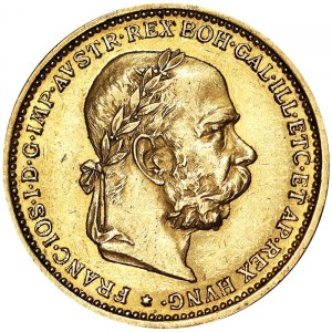 Rakúsko, Rakúsko-Uhorsko, František Jozef I. (1848-1916), 20. koruna 1896, Viedeň