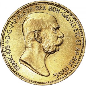 Austria, Austro-Hungarian Empire, Franz Joseph I (1848-1916), 20 Corona 1908, Vienna