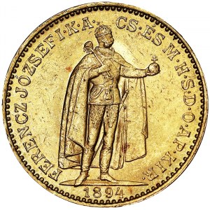 Rakousko, Rakousko-Uhersko, Franz Joseph I (1848-1916), 20 Korona 1894, Kremnice