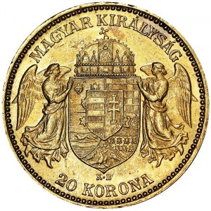 Austria, Austro-Hungarian Empire, Franz Joseph I (1848-1916), 20 Korona 1894, Kremnitz