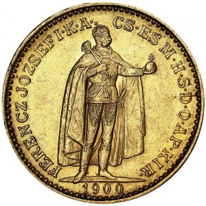 Rakúsko, Rakúsko-Uhorsko, František Jozef I. (1848-1916), 20 Korona 1900, Kremnica