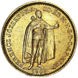 Rakousko, Rakousko-Uhersko, Franz Joseph I (1848-1916), 20 Korona 1901, Kremnice