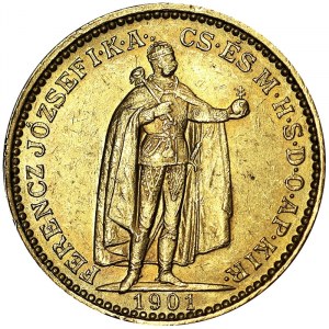 Austria, Impero austro-ungarico, Francesco Giuseppe I (1848-1916), 20 Corona 1901, Kremnitz