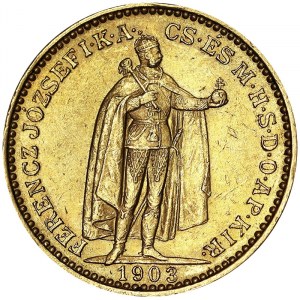 Rakúsko, Rakúsko-Uhorsko, František Jozef I. (1848-1916), 20. koruna 1903, Kremnica