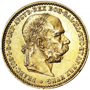 Rakousko, Rakousko-Uhersko, František Josef I. (1848-1916), 10. koruna 1896, Vídeň