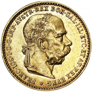 Rakousko, Rakousko-Uhersko, František Josef I. (1848-1916), 10 Corona 1897, Vídeň