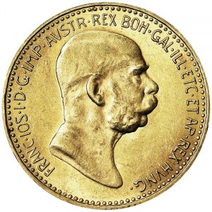 Rakúsko, Rakúsko-Uhorsko, František Jozef I. (1848-1916), 10. koruna 1908, Viedeň