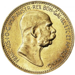 Rakousko, Rakousko-Uhersko, František Josef I. (1848-1916), 10 Corona 1908, Vídeň