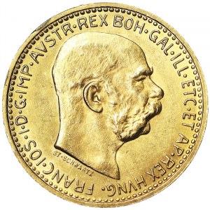 Autriche, Empire austro-hongrois, François-Joseph Ier (1848-1916), 10 Corona 1910, Vienne