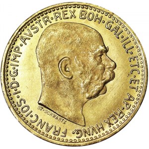 Rakúsko, Rakúsko-Uhorsko, František Jozef I. (1848-1916), 10. koruna 1912, Viedeň