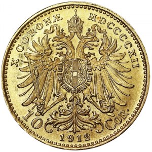 Rakousko, Rakousko-Uhersko, František Josef I. (1848-1916), 10. koruna 1912, Vídeň