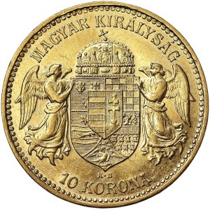 Rakúsko, Rakúsko-Uhorsko, František Jozef I. (1848-1916), 10 Korona 1904, Kremnica