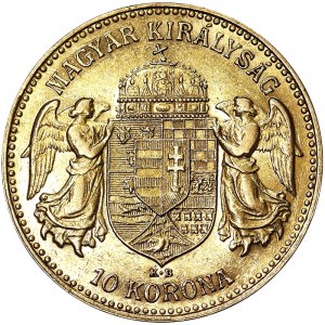 Österreich, Österreichisch-Ungarische Monarchie, Franz Joseph I. (1848-1916), 10 Korona 1906, Kremnitz