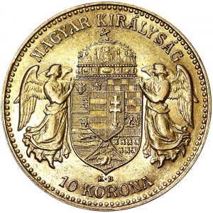 Austria, Austro-Hungarian Empire, Franz Joseph I (1848-1916), 10 Korona 1906, Kremnitz