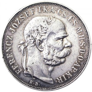 Rakousko, Rakousko-Uhersko, Franz Joseph I (1848-1916), 5 Korona 1900, Kremnitz