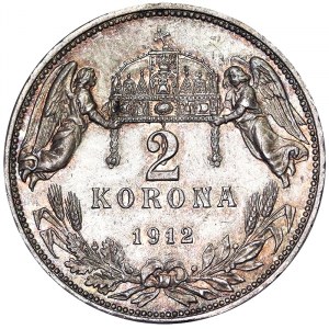 Austria, Impero austro-ungarico, Francesco Giuseppe I (1848-1916), 2 Corona 1912, Kremnitz