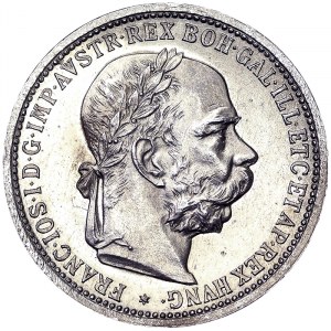 Rakousko, Rakousko-Uhersko, František Josef I. (1848-1916), 1 Corona 1893, Vídeň