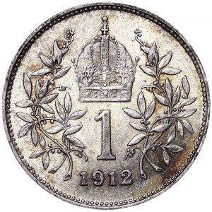 Österreich, Österreichisch-Ungarische Monarchie, Franz Joseph I. (1848-1916), 1 Corona 1912, Wien