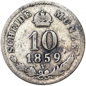 Österreich, Österreichisch-Ungarische Monarchie, Franz Joseph I. (1848-1916), 10 Kreuzer 1859, Venedig