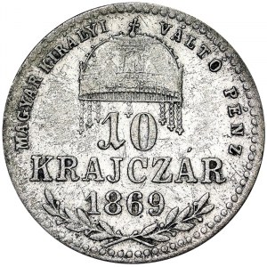 Rakousko, Rakousko-Uhersko, František Josef I. (1848-1916), 10 Krajczar 1869, Kremnice