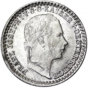Rakúsko, Rakúsko-Uhorsko, František Jozef I. (1848-1916), 5 Kreuzer 1859, Miláno