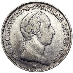 Rakúsko, Lombardsko-benátske kráľovstvo (1815-1866), František I., rakúsky cisár (1815-1835), 1 líra 1822, Miláno