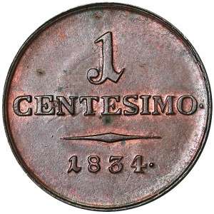 Österreich, Königreich Lombardei-Venetien (1815-1866), Franz I., Kaiser von Österreich (1815-1835), 1 Centesimo 1834, Venedig