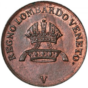 Autriche, Royaume de Lombardie-Vénétie (1815-1866), François Ier, empereur d'Autriche (1815-1835), 1 Centesimo 1834, Venise