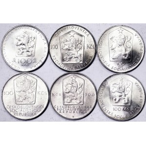 Cecoslovacchia, Repubblica Socialista (1962-1990), Lotto 6 pezzi.