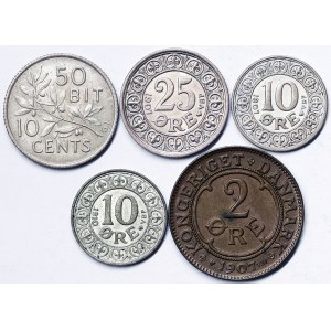 Denmark, Kingdom, Lot 5 pcs.