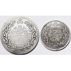 Egypt, kráľovstvo, Abdul Hamid II (1293-1327 AH) (1876-1909 AD), Lot 2 ks.