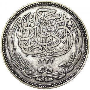 Egypt, kráľovstvo, Hussein Kamil (1333-1336 AH) (1914-1917 AD), 20 Piastres 1916