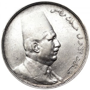 Egypt, kráľovstvo, Fuad I. (1340-1355 AH) (1922-1936 AD), 20 Piastres 1923