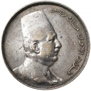 Egypt, kráľovstvo, Fuad I. (1340-1355 AH) (1922-1936 AD), 20 Piastres 1923